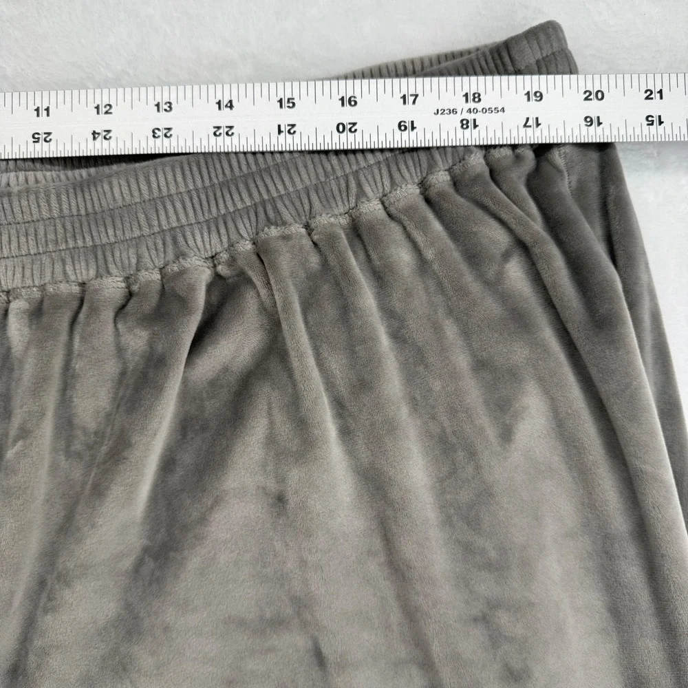 SKIMS Velour Wide Leg Sleep Pants Smoke Gray Womens Size‎ 3XL Elastic Waist